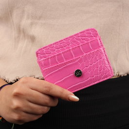 Zoozie Bags Cartera y Tarjetero de Piel Rosa